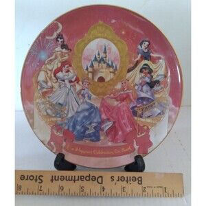 Walt Disney 3D Princess The Happiest Celebration On Earth Decor Plate Embossed